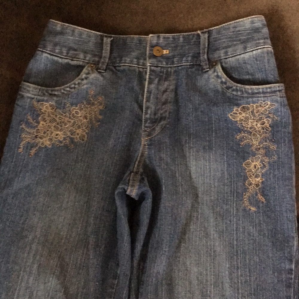 Casual Corner Jeans with beautiful beading.